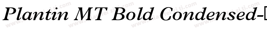 Plantin MT Bold Condensed字体转换